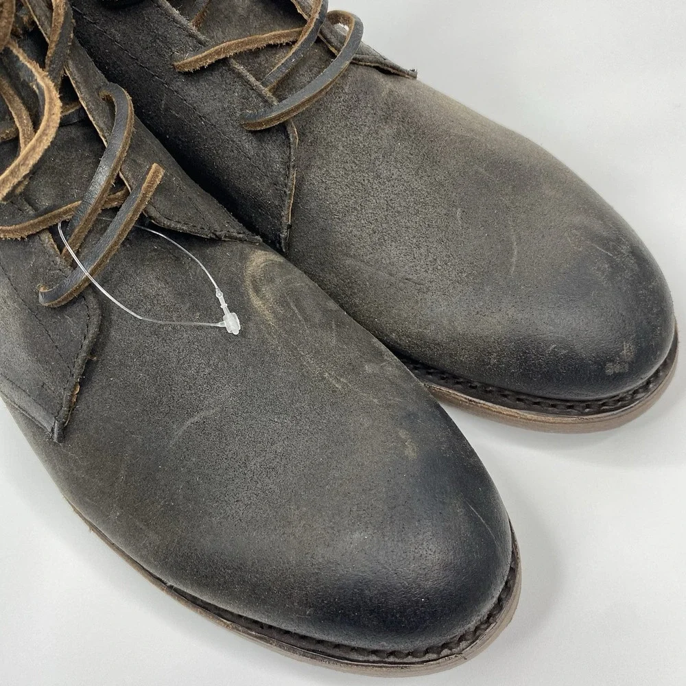 Frye Bowery Chukka Men's Ankle Leather Boots Size 9D Dark Brown‎ Lace Up